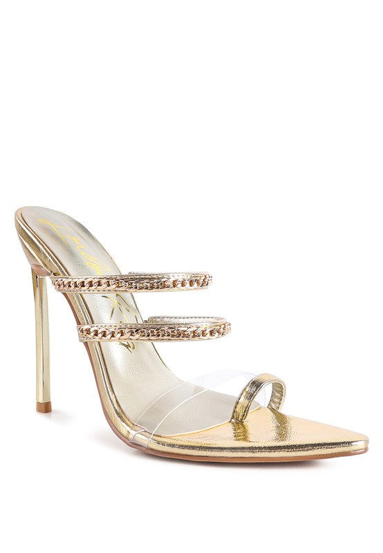 Tickle Me High Heeled Toe Ring Sandal