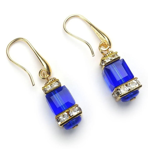 Cobalt Crystal Earrings