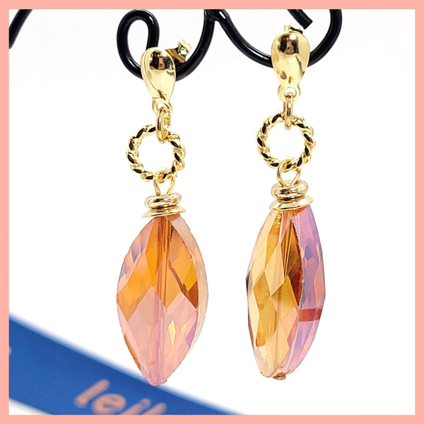 Long Murano Crystal Earrings