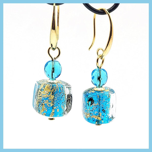 Murano Crystal "Cubo" Earrings