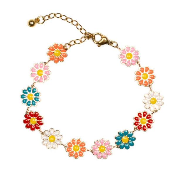 Enamel Flower Bracelet