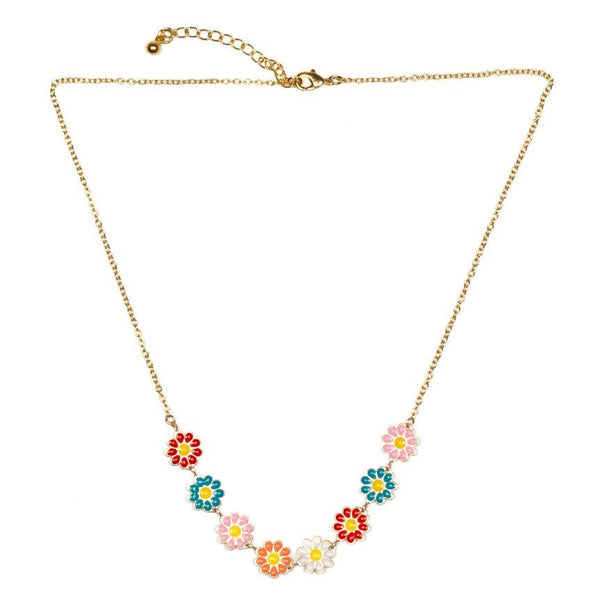 Enamel Flower Necklace