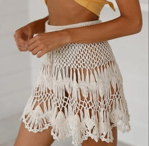 Crochet Fan-Out Skirt Cover Up